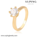 13948 Fashion jewelry finger rings 18k gold zircon rings single stone designs for Women